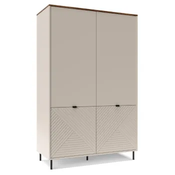 Dulap EVO, 2 usi, casmir + stejar castello, 123,2x54,9x194,5 cm 619d imagine