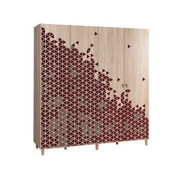 Dulap IMAJ, 4 usi, stejar sonoma, 180x52x192 cm 02c0 imagine