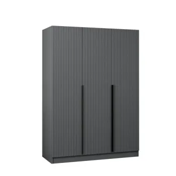 Dulap KALE, 3 usi, antracit, 135x52x210 cm fec5 imagine