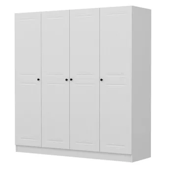 Dulap KALE MEBRAN, 4 usi, alb, 180x52x190 cm ca4f imagine