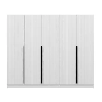 Dulap KALE PLUS, 5 usi, alb, 225x52x210 cm 8278 imagine