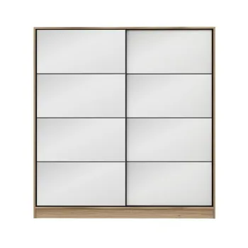 Dulap KALE, usi glisante, oglinda, auriu, 180x52x210 cm f051 imagine