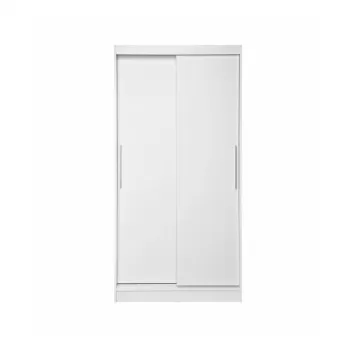Dulap KOSS 01, usi glisante, alb, 100x60x200 cm 3619 imagine