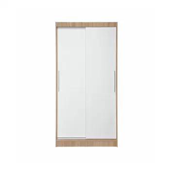 Dulap KOSS 01, usi glisante, corp sonoma + usi alb, 100x60x200 cm 24de imagine