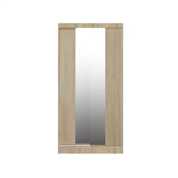 Dulap KOSS 04, cu usi glisante si oglinda, sonoma, 100x60x200 cm bb7f imagine