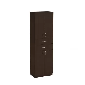 Dulap KSC-11, 4 usi, 4 rafturi, 2 sertare, wenge, 60x37x196 cm 0017 imagine