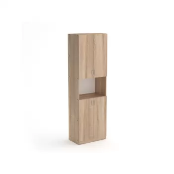 Dulap KSC-5, 4 usi, 5 rafturi, sonoma, 60x37x196 cm bab0 imagine