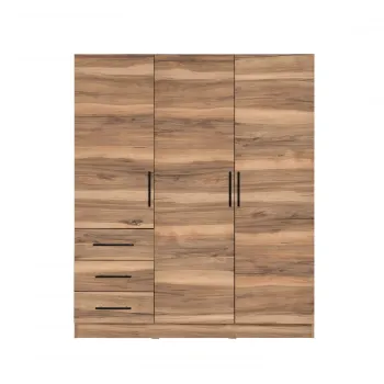 Dulap Leon cu sistem soft close, 3 usi si 3 sertare, bengala, 150x45x180 cm 5f21 imagine