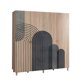 Dulap LONI 4, 4 usi, stejar sonoma, 180x52x192 cm 143a imagine