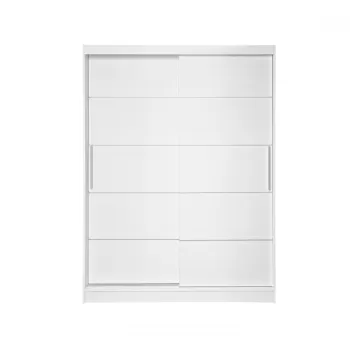 Dulap RODOS 03, usi glisante, alb, 150x60x200 cm e5a8 imagine
