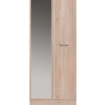 Dulap TOP MIX, 2 usi, 1 sertar, oglinda, stejar sonoma, 60x33x183 cm 5a07 imagine