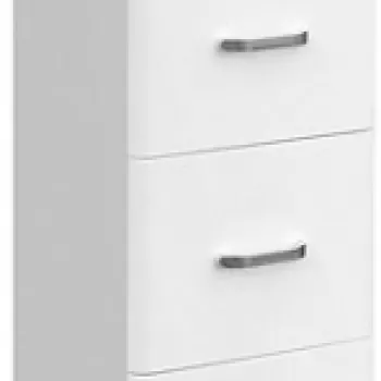 Dulap baie Cersanit Alpina, 2 usi si 2 sertare, 185 cm, alb 23c1 imagine