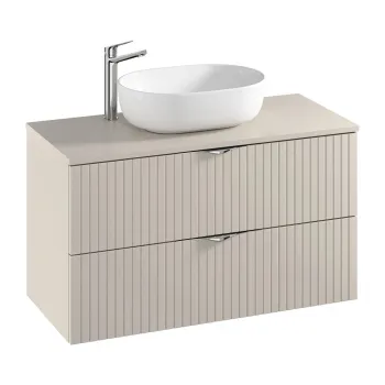 Dulap baie suspendat 100 cm pentru lavoar, casmir mat, Cersanit Tirso 9ac2 imagine