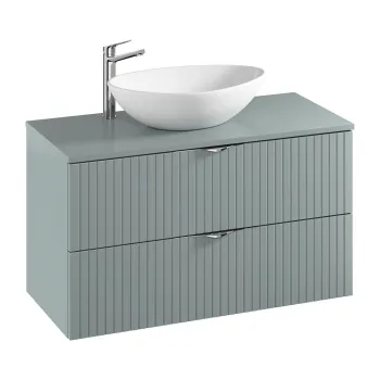 Dulap baie suspendat 100 cm pentru lavoar, fjiord mat, Cersanit Tirso ceed imagine