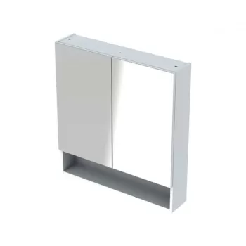 Dulap baie suspendat 60 cm cu oglinda si 2 usi alb lucios Geberit Selnova Square 3d1e imagine