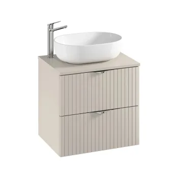 Dulap baie suspendat 60 cm pentru lavoar, casmir mat, Cersanit Tirso 1a25 imagine