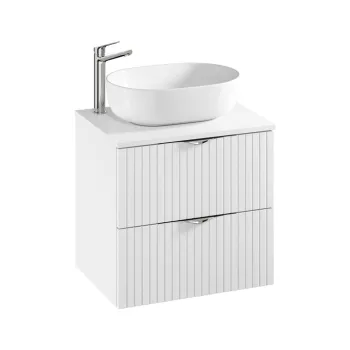 Dulap baie suspendat 60 pentru lavoar, alb mat, Cersanit Tirso ceef imagine