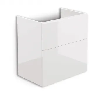Dulap baie suspendat 60x60x38.5cm pentru lavoar, alb lucios, MDF, Deante Prizma 2a7e imagine