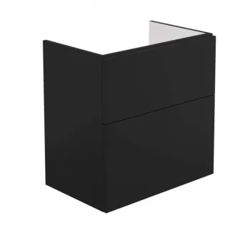 Dulap baie suspendat 60x60x38.5cm pentru lavoar, negru mat, MDF, Deante Prizma cb50 imagine