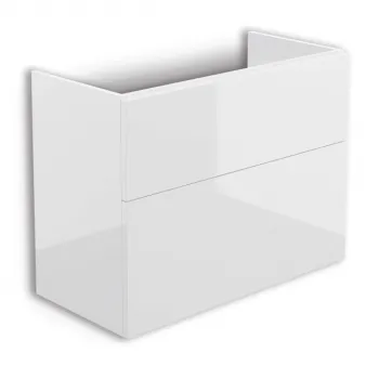 Dulap baie suspendat 80x60x38.5cm pentru lavoar, alb lucios, MDF, Deante Prizma 9551 imagine