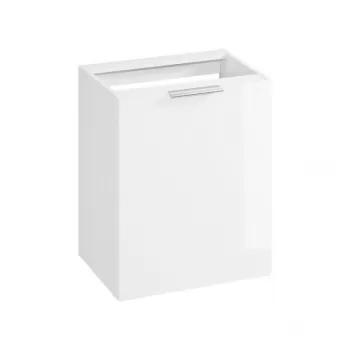 Dulap baie suspendat Cersanit City 60 pentru lavoar cu sertar cos rufe, alb, montat 579d imagine