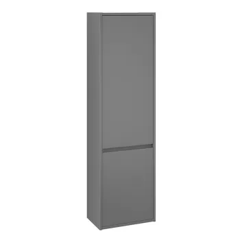 Dulap baie suspendat Cersanit Crea, 2 usi, 140 cm, gri b8c3 imagine
