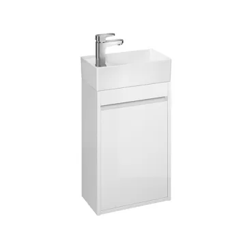 Dulap baie suspendat Cersanit Crea pentru lavoar, 40 cm, alb, montat 1079 imagine