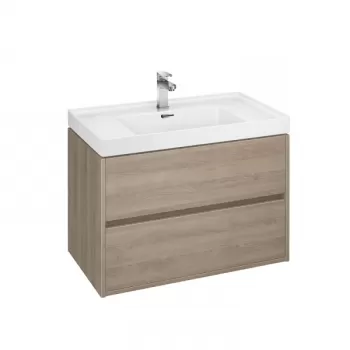 Dulap baie suspendat Cersanit Crea pentru lavoar incastrabil, 100 cm, stejar 1c4c imagine