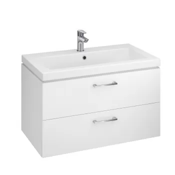 Dulap baie suspendat Cersanit Lara pentru lavoar Como 80, alb, montat 4d2d imagine