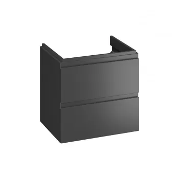 Dulap baie suspendat Cersanit Moduo 60 pentru lavoar, antracit mat, montat 2a17 imagine