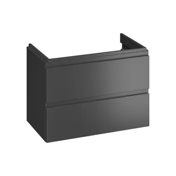 Dulap baie suspendat Cersanit Moduo 80 pentru lavoar, antracit mat, montat 6a87 imagine