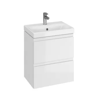 Dulap baie suspendat Cersanit Moduo Slim 50 pentru lavoar incastrabil, alb aca0 imagine