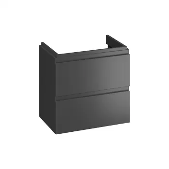 Dulap baie suspendat Cersanit Moduo Slim 60 pentru lavoar, antracit mat, montat dd93 imagine