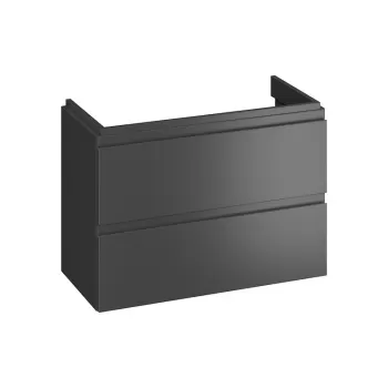 Dulap baie suspendat Cersanit Moduo Slim 80 pentru lavoar, antracit mat, montat 78a2 imagine