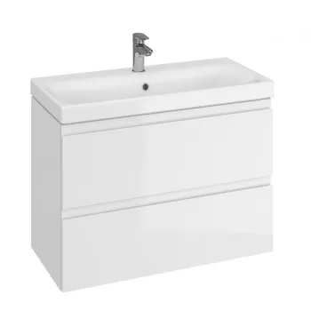 Dulap baie suspendat Cersanit Moduo Slim 80 pentru lavoar incastrabil, alb 0416 imagine