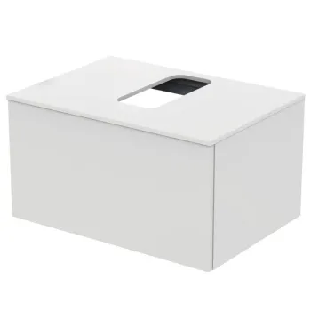 Dulap baie suspendat Ideal Standard Adapto pentru lavoar, 70 cm, alb lucios, blat cu decupaj 24b1 imagine