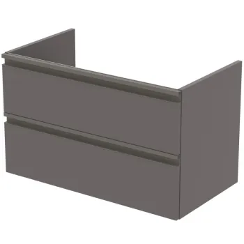 Dulap baie suspendat Ideal Standard Tesi pentru lavoar, 80 cm, MDF, gri inchis mat e4ad imagine