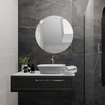 Dulap baie suspendat KolpaSan Blanche 110 cm, pentru lavoar pe blat, antracit 2fca imagine