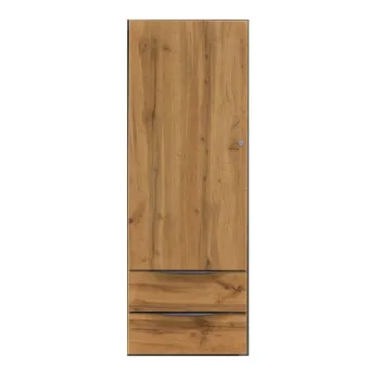 Dulap baie suspendat KolpaSan Malaya 45 cm cu 2 sertare si o usa, stejar natur 4769 imagine
