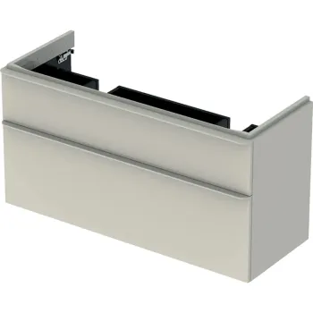Dulap baie suspendat pentru lavoar 118x47 cm, gri nisipiu, Geberit Smyle Square 2651 imagine