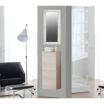 Dulap baie suspendat salcam deschis 95 cm cu doua usi KolpaSan Oxana 3b59 imagine