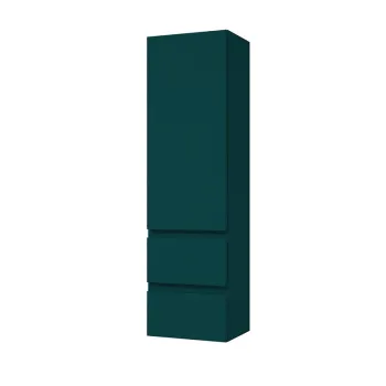 Dulap baie suspendat verde inchis mat, 140 cm, cu o usa reversibila si doua sertare, Defra Como cfab imagine