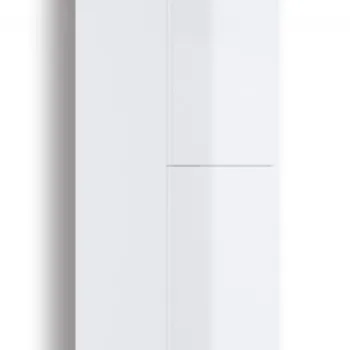 Dulap de baie suspendat, coloana, cu doua usi, 160 cm, alb, MDF,  Deante Prizma afc2 imagine
