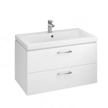 Set dulap baie cu lavoar incastrat Cersanit Lara, 80 cm, alb 9292 imagine