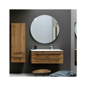 Set dulap baie cu lavoar inclus KolpaSan Malaya, 81 cm, stejar natur 953f imagine