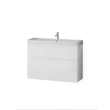 Set dulap baie cu lavoar inclus KolpaSan Oxana, 80 cm, alb mat 697b imagine