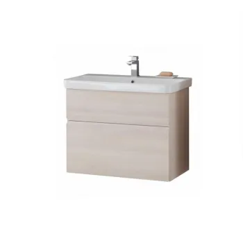Set dulap baie cu lavoar inclus KolpaSan Oxana, 80 cm, salcam deschis 7418 imagine
