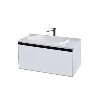 Set dulap baie cu lavoar inclus Kolpasan Pandora, 110 cm, alb 9764 imagine