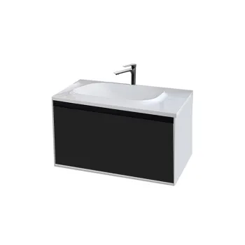 Set dulap baie cu lavoar inclus Kolpasan Pandora, 110 cm, alb negru 0ae2 imagine