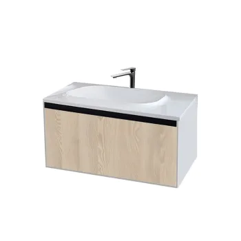 Set dulap baie cu lavoar inclus Kolpasan Pandora, 110 cm, stejar 8436 imagine